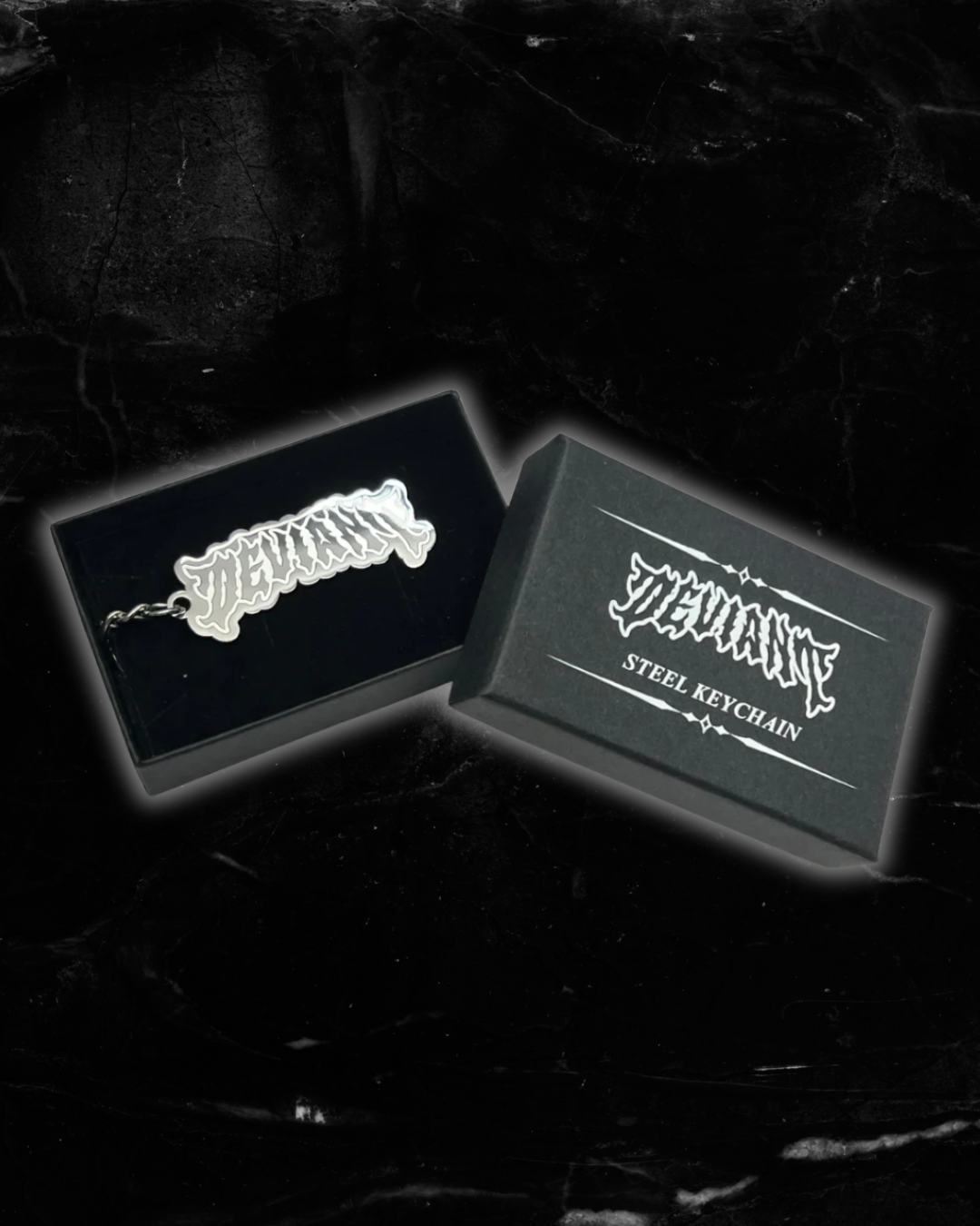 GRUNGE STEEL KEYCHAIN