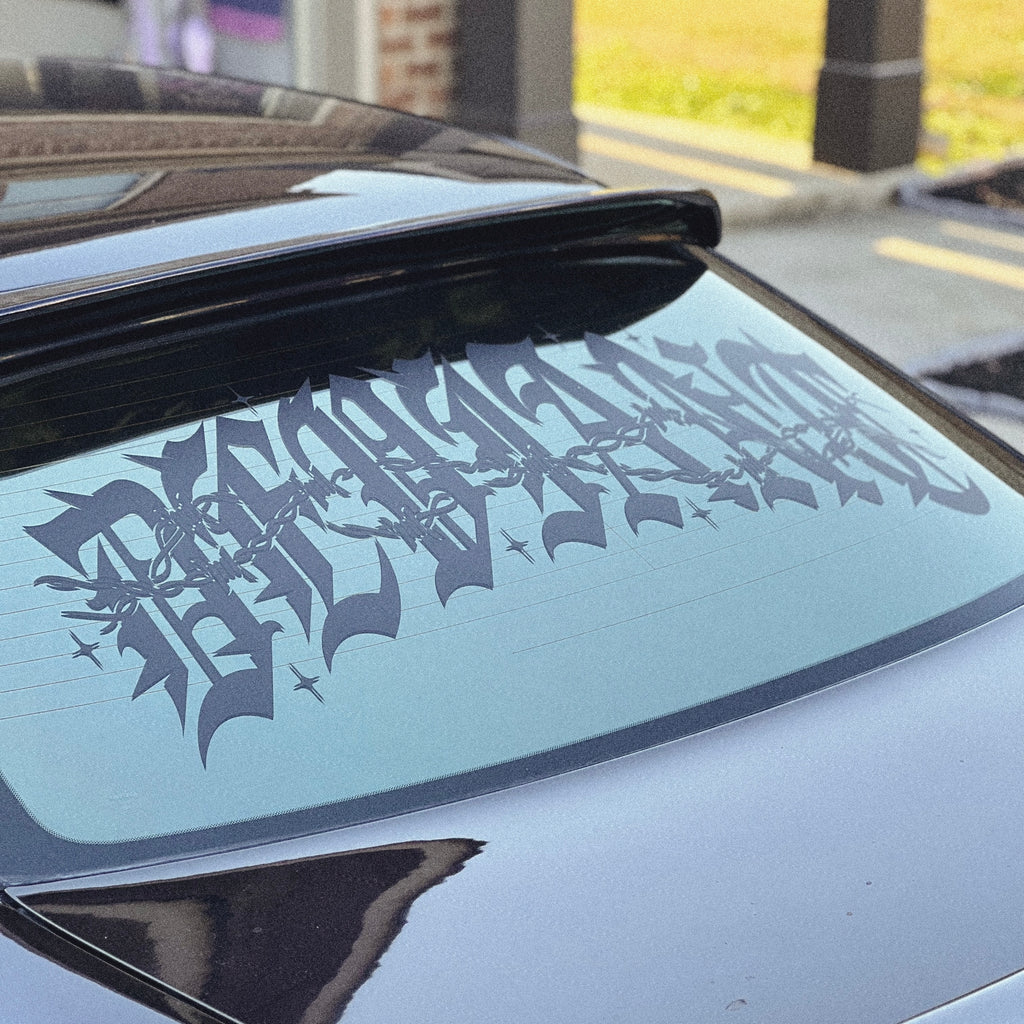 “GOTHIC” BACK WINDOW BANNER