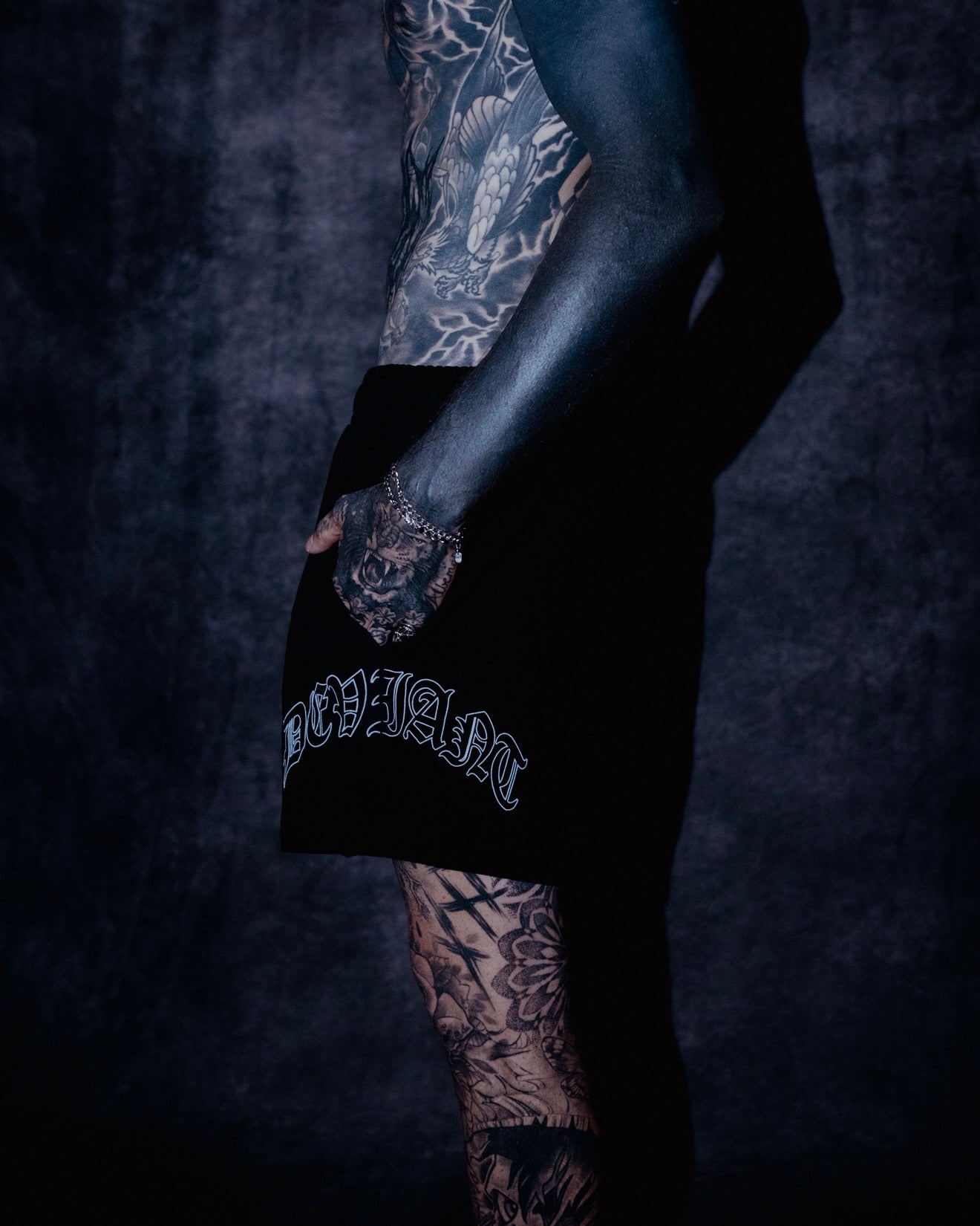 LIMITED FLAMING SKULL SHORTS