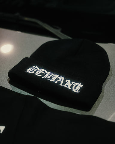 “GOTHIC” EMBROIDERED BEANIE