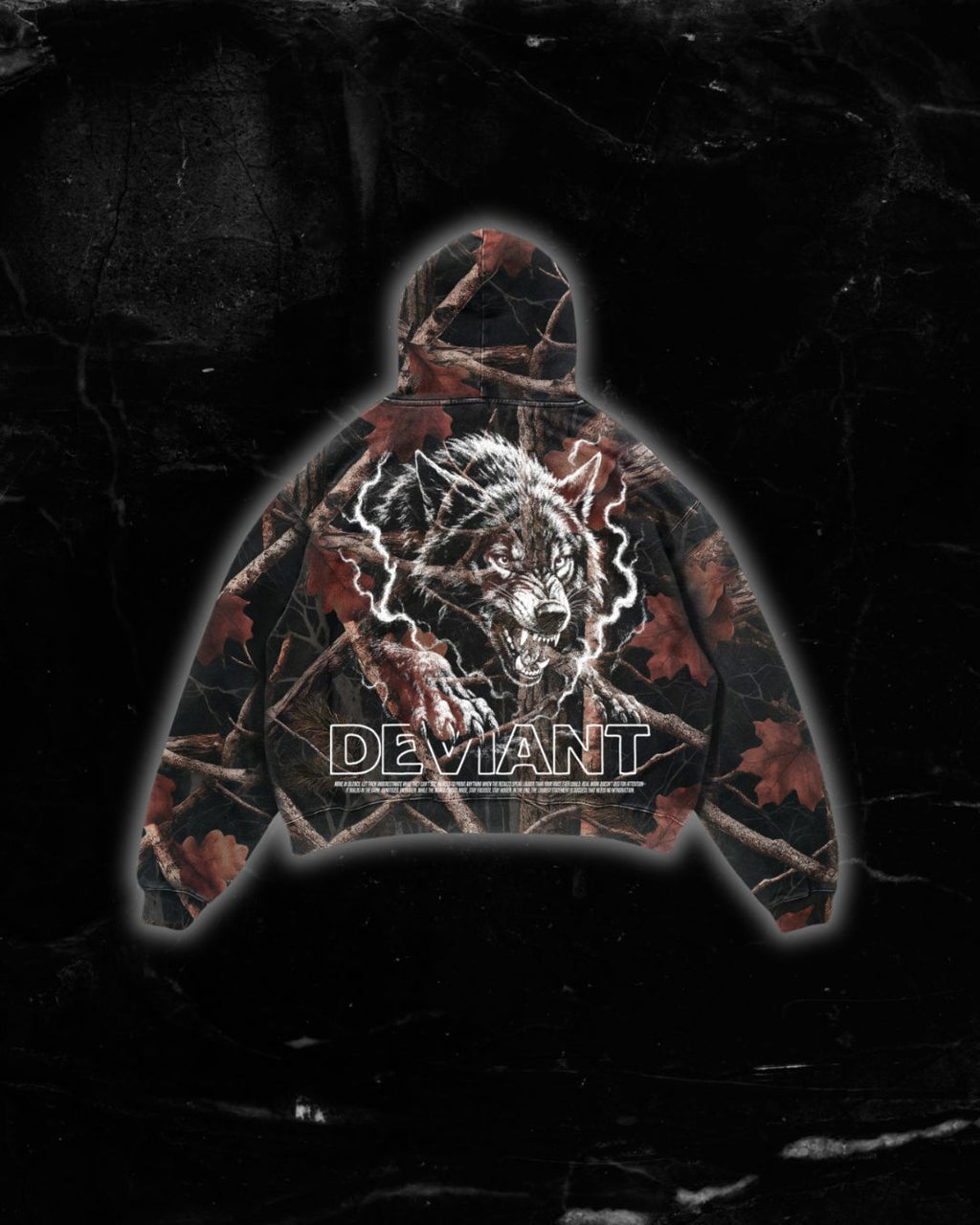 PREMIUM CAMO WOLF HOODIE