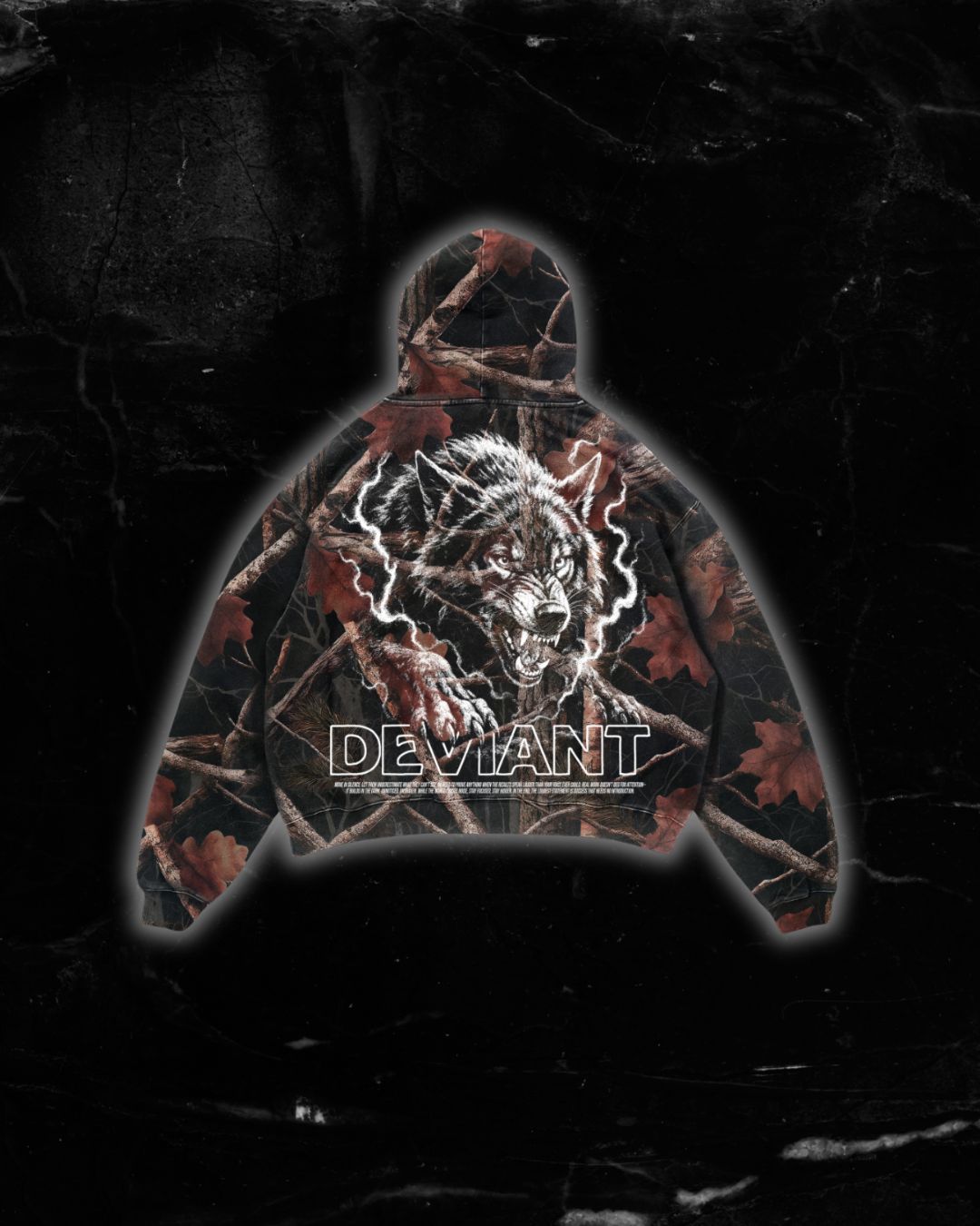 PREMIUM CAMO WOLF HOODIE