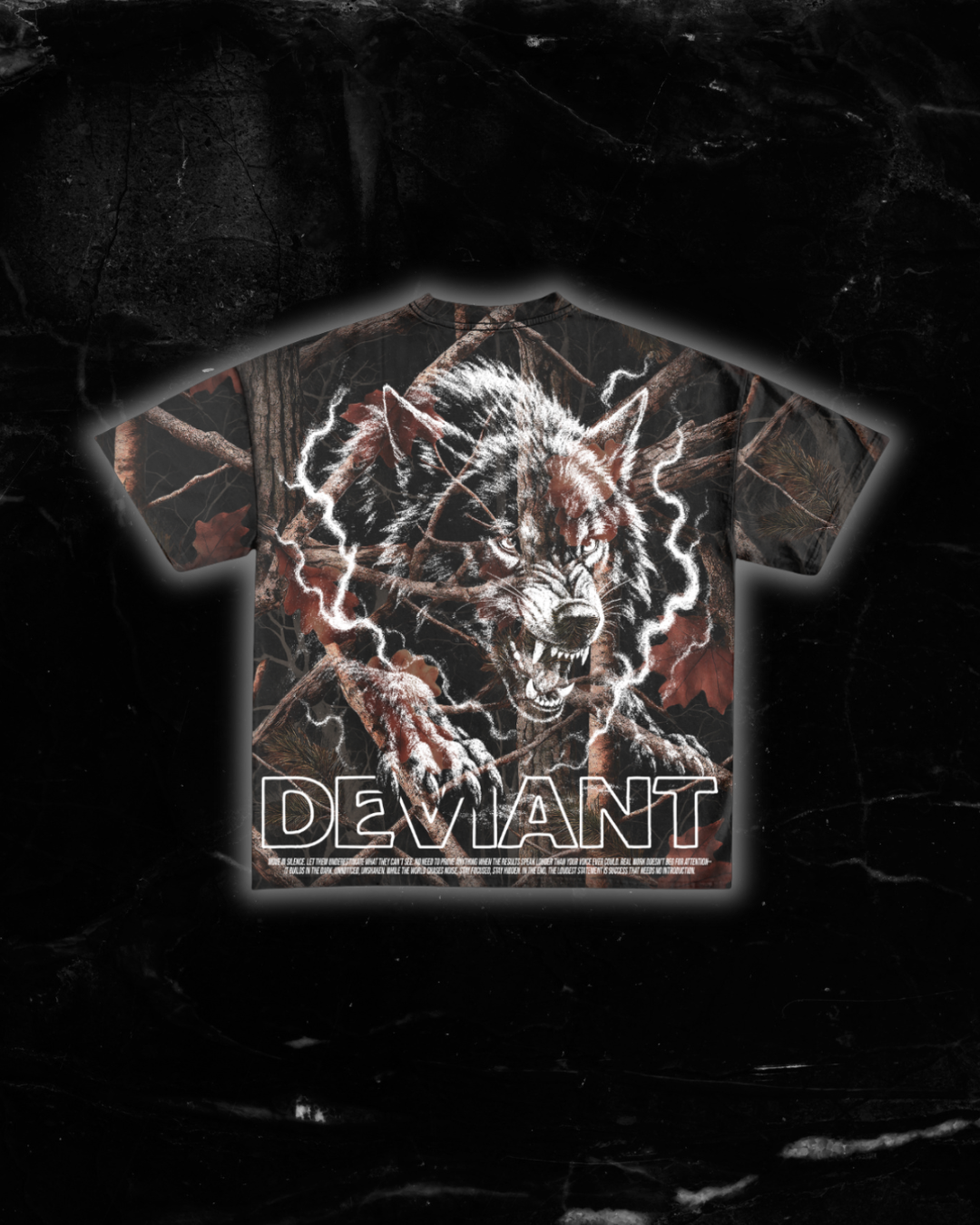 PREMIUM CAMO WOLF SHIRT